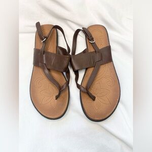 B.O.C. Brown faux leather sandals